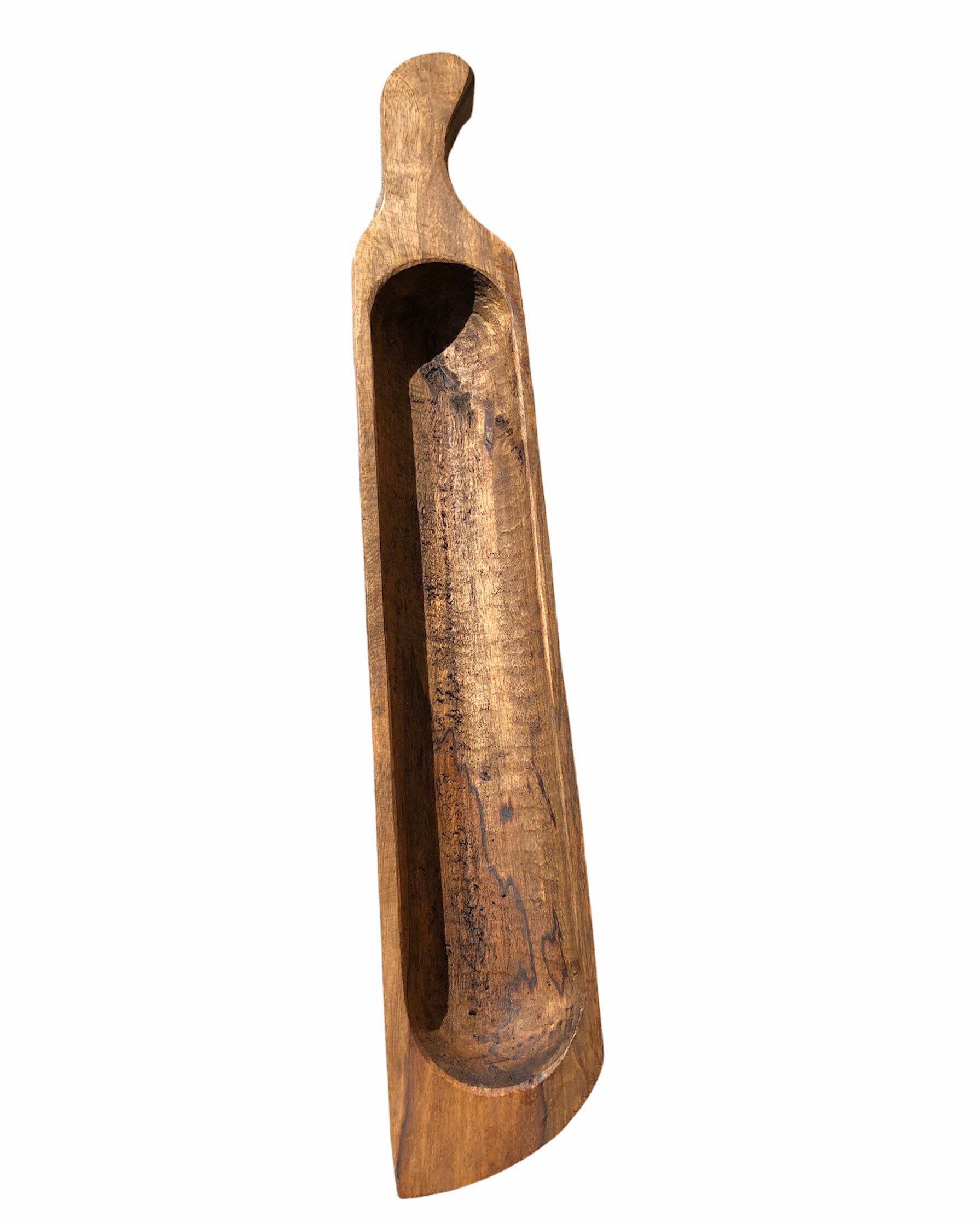 Grand Bol Artisanal En Bois (39x43 Cm) – Style Rustique Naturel, Déco Unique
