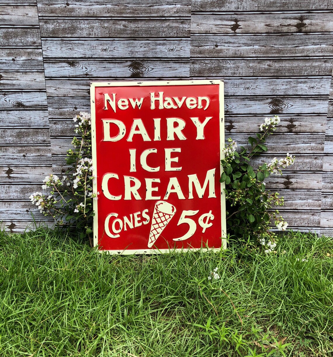 New Haven Dairy Ice Cream Cones 5 Cents Metal Sign/Metal Ice Etsy