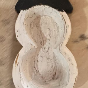 Snowman Dough Bowl/Large Rustic Christmas /Holiday Snowman Bowl/Unique Wooden Dough Bowl/Christmas Dough Bowl/Hand Carved Christmas Decor