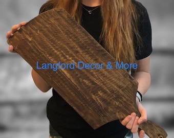 Hand Carved Rustic Long Cutting Board/Bread Board