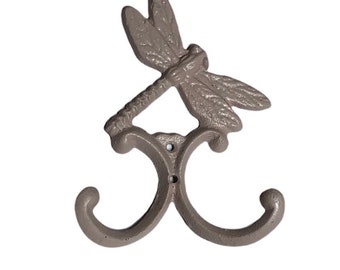 Cast Iron Blush Pink Dragonfly Coat/Towel Hook