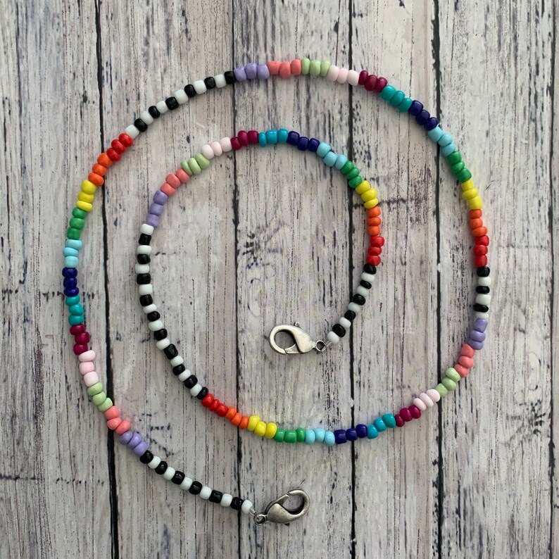 Rainbow Mask Chain Beaded Mask Chain 4mm Seed Bead Mask Etsy