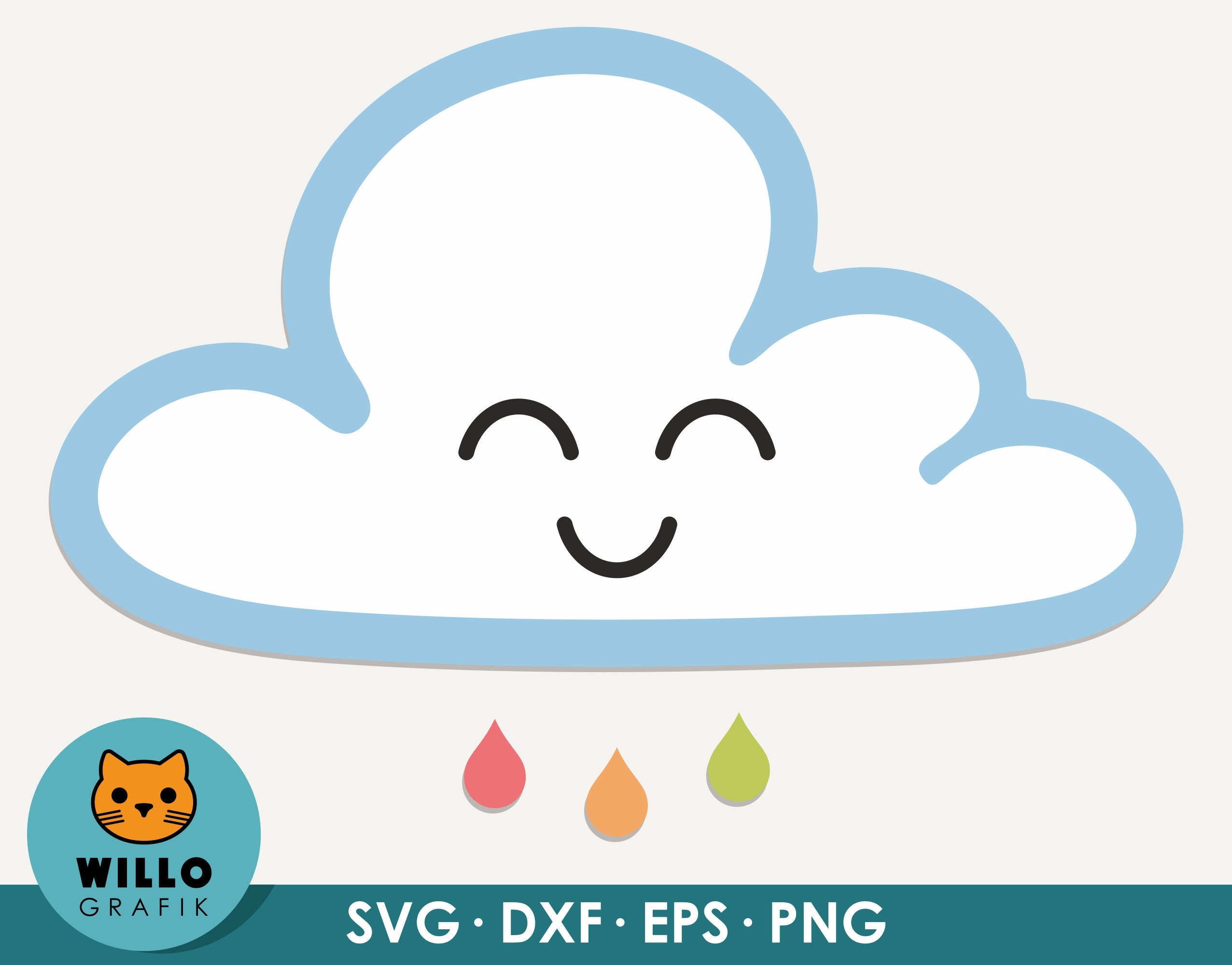 Happy Cloud Clipart - Etsy Happy Cloud Clipart - Etsy
