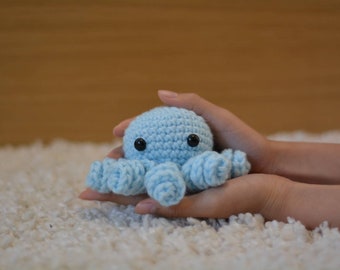 Crochet Octopus Plush (Any Color and Accessory) - Amigurumi, Gift for Kids, Animal Plush, Stuffed Animal