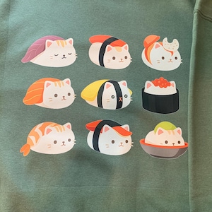 Sushi Roll Cats Shirt, Funny Sarcastic Tee, Cat Lover Shirt, Cat T-shirt, Kawaii Design, Unisex Tee, Gifts for her, Gifts for Him, Cute Tee