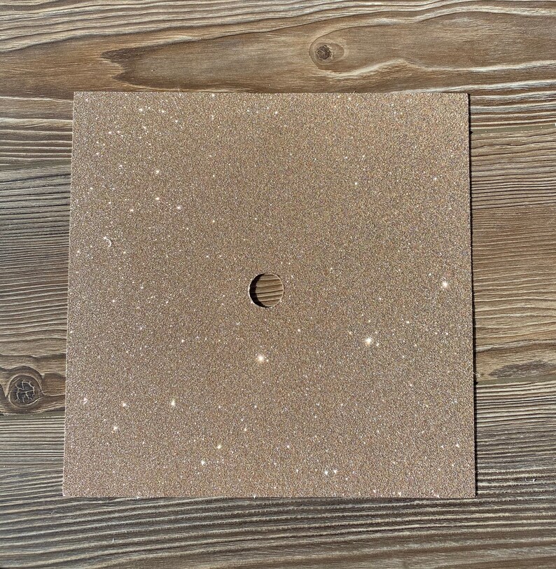 Glitter Cardstock Graduation Cap Topper Base Champagne Etsy