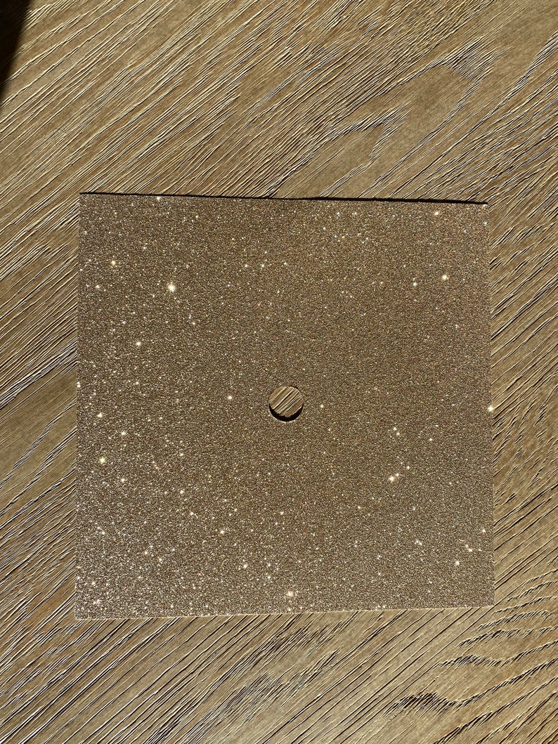 Glitter Cardstock Graduation Cap Topper Base Champagne Etsy