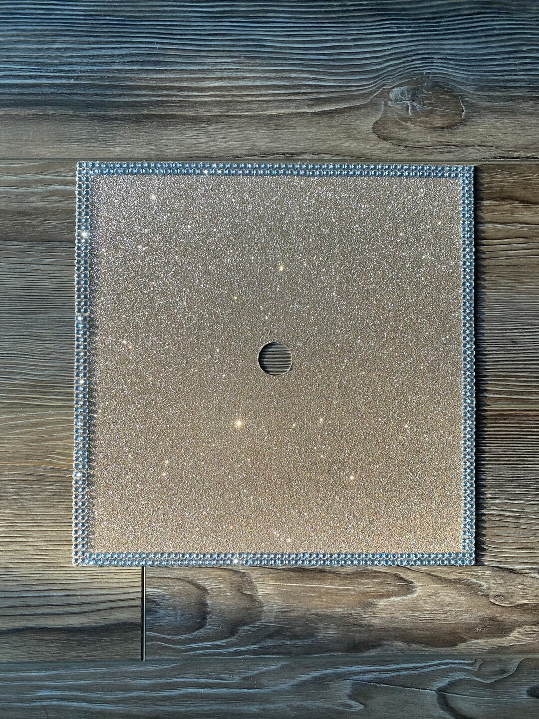 Glitter Cardstock Graduation Cap Topper Base Champagne Etsy