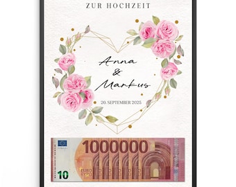 Hochzeitsgeschenk Personalisiert Geldgeschenk Brautpaar Hochzeit Geld verschenken Hochzeit