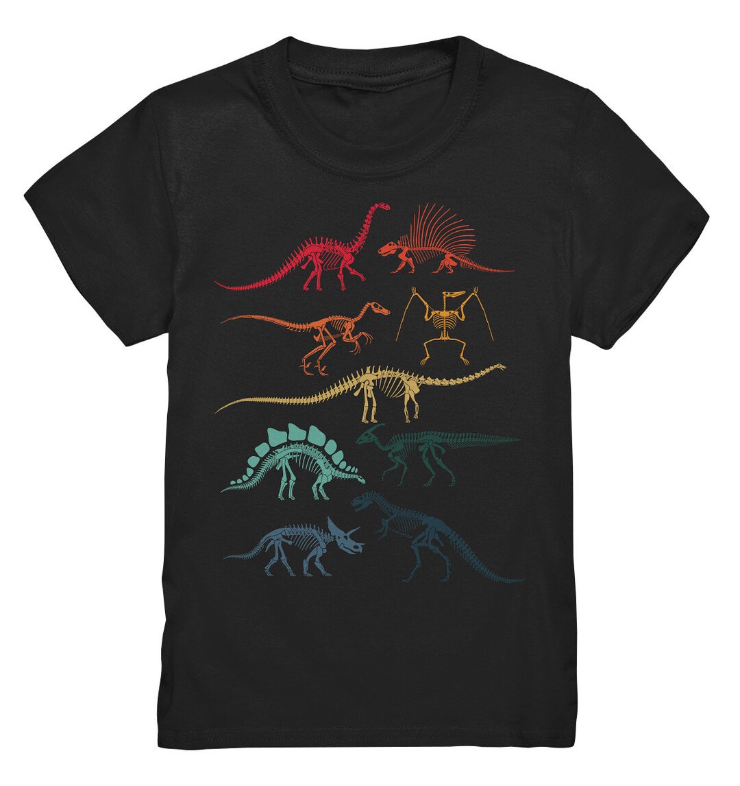 Dino Skelette Kinder Dinosaurier T-shirt - Etsy