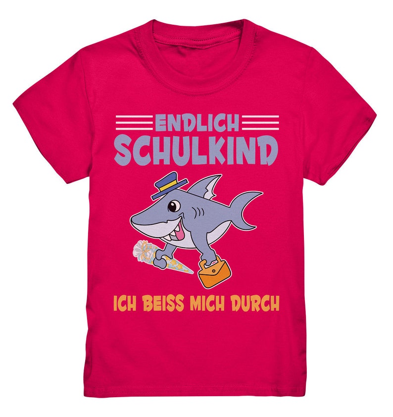 SCHULKIND Hai T-Shirt Einschulung Geschenk 2022 Schulanfang Outfit image 5