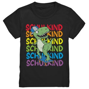 Schulanfang T-Shirt Dino Skateboard Einschulung Schulkind Outfit image 1