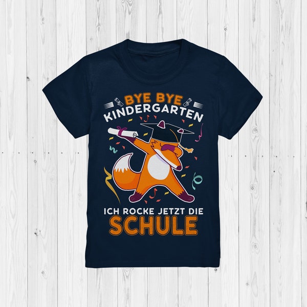 Schulkind 2022 Geschenk 1.Klasse Schulanfang Erstklässler Fuchs Einschulung T-Shirt