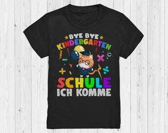 Schulkind 2022 Schulanfang Kindergarten Einschulung Katze T-Shirt