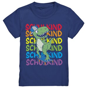 Schulanfang T-Shirt Dino Skateboard Einschulung Schulkind Outfit image 3