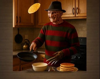 Scary Breakfast Chef – Funny Horror Kitchen Wall Art Print