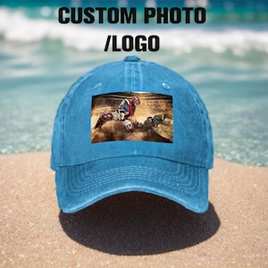 Photo Hat Personalized, Custom Text Hat, Picture Hat, Text Unisex Baseball Cap, Logo Baseball Printing Hat, Adjustable Hat, Bachelorette Hat
