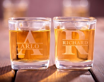 Personalized Shot Glasses, Custom Shot Glasses Wedding Favor, Etched Shot Glass Set, Party Gift, Home Bar, Birthday Gift, Housewarming Gift