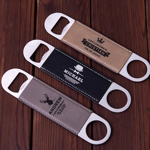 Custom Leather Bottle Opener, Personalized Groomsmen Gifts, Groomsman Gift, Best Man Gift, Groomsmen Proposal, Groom Gift, Mens Gift