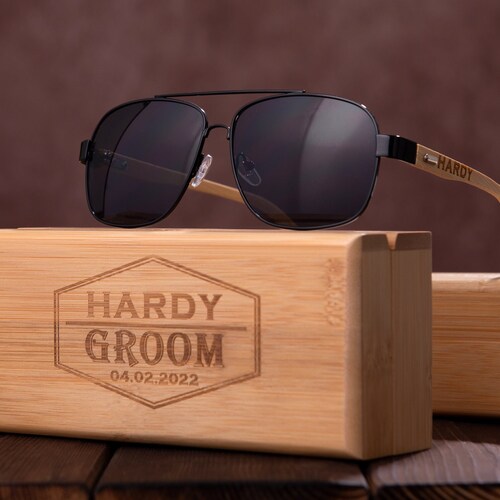 Personalized Groomsmen Gifts Custom Mens Sunglasses With Etsy