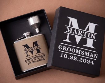 Personalized Gift Set for Him, Groomsmen Flask Gifts, Best Man Gift, Fathers Day Gift, Bachelor Party Gifts, Boyfriend Gift, Birthday Gift