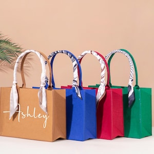Personalisierte Filz Tasche für Frauen, Schultertasche, Strand Tragetaschen, Brautjungfer Geschenke, Brautparty Geschenke, Trauzeugin Geschenk, Mutter Geschenke