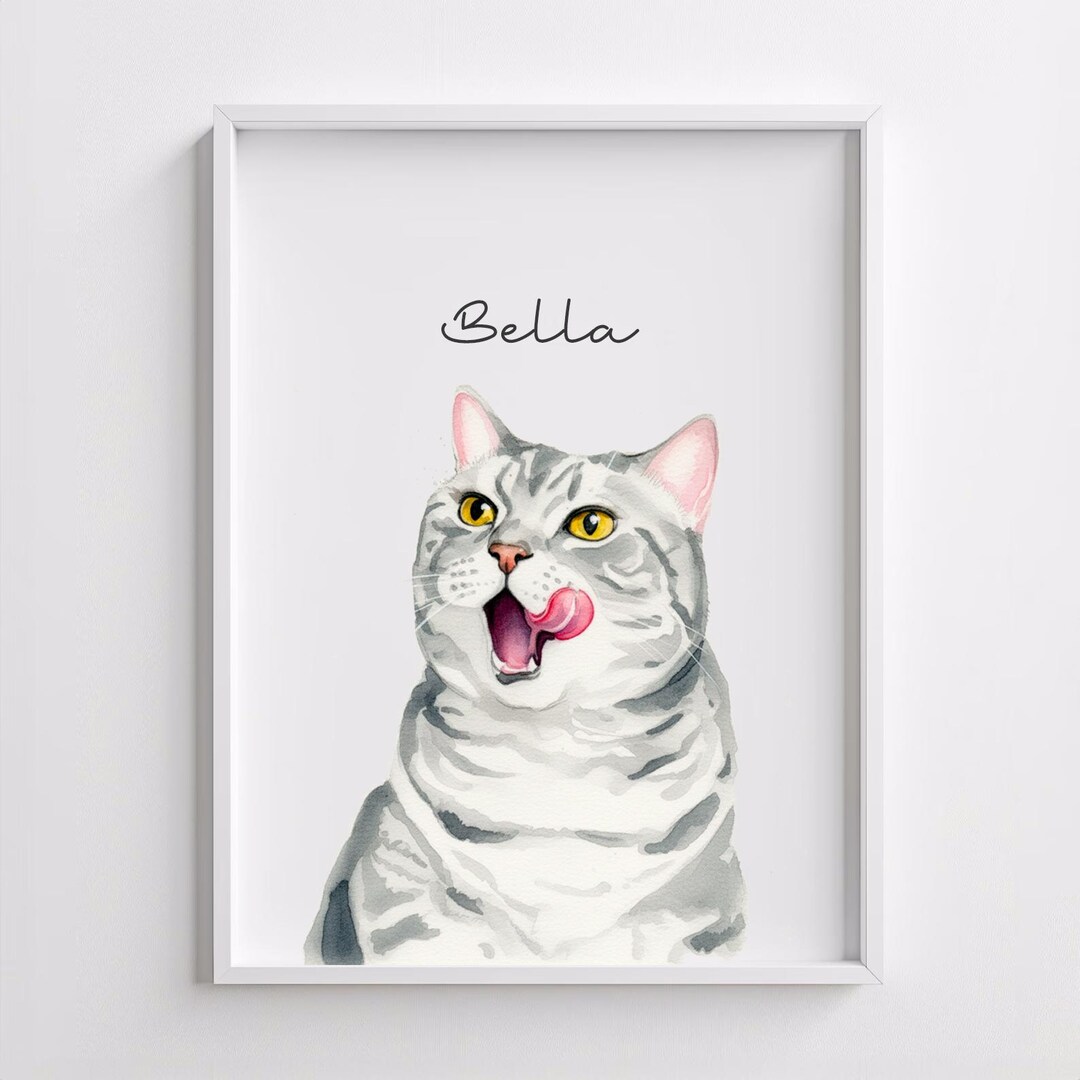Custom Watercolor Portraits Using Pet Photo Personalized Digital Dog ...
