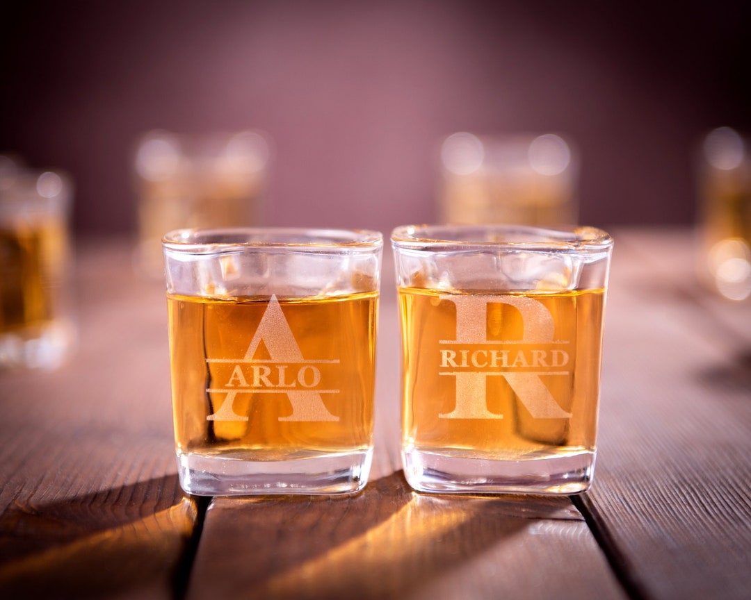 Personalized Shot Glasses, Custom Shot Glasses Wedding Favor, Etched