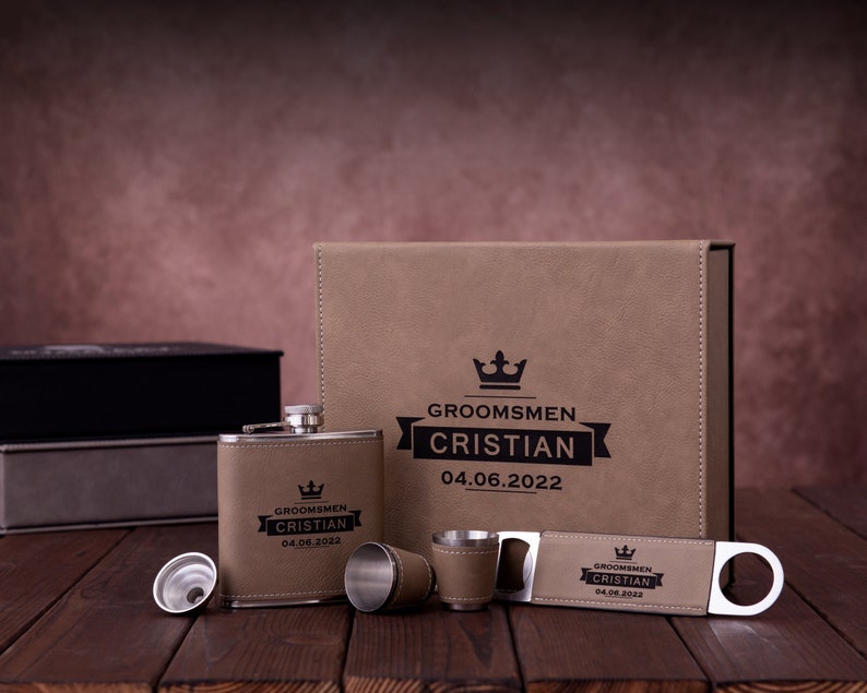 Personalized Flask Gift Set Bottle Opener and Flask With Etsy