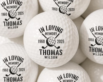 Celebration of Life Memento, Personalized Memorial Golf Ball, Custom Funeral Golf Keepsake