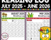 Reading Log for Kids Reading Chart Coloring Pages 2025-2026 Calendar