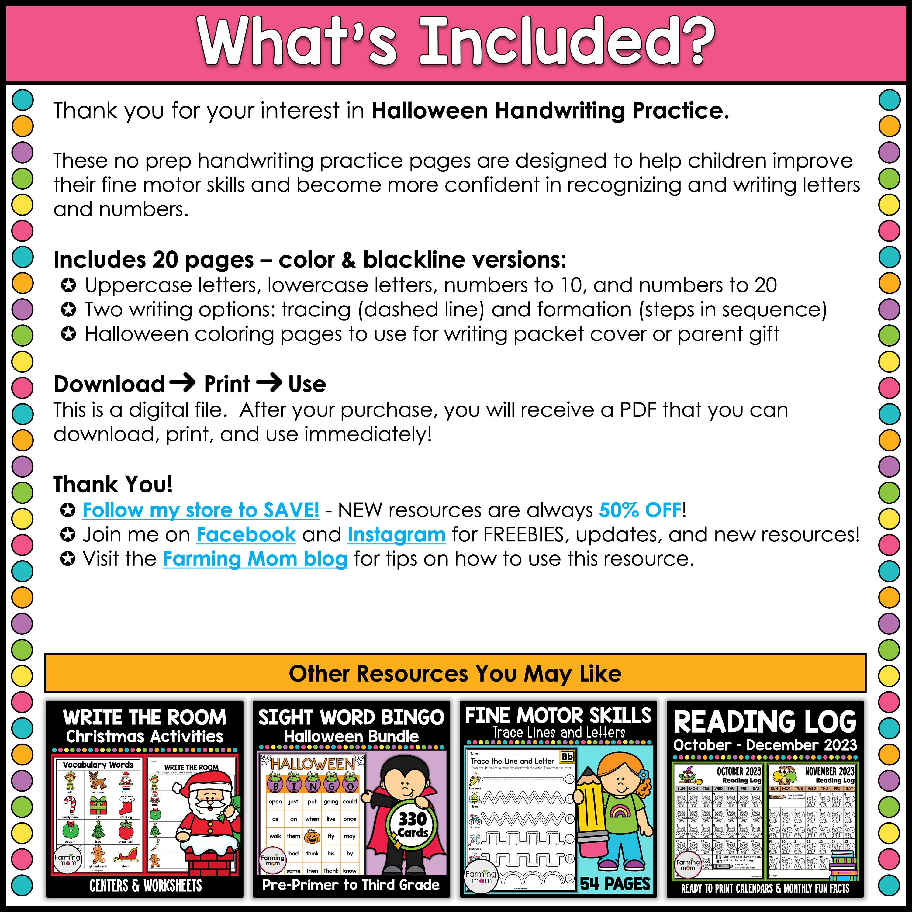 Halloween Tracing Worksheets and Alphabet Coloring Pages for Kids ...