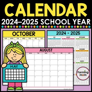 2024-2025 Calendar Homeschool Planner Printable for School
