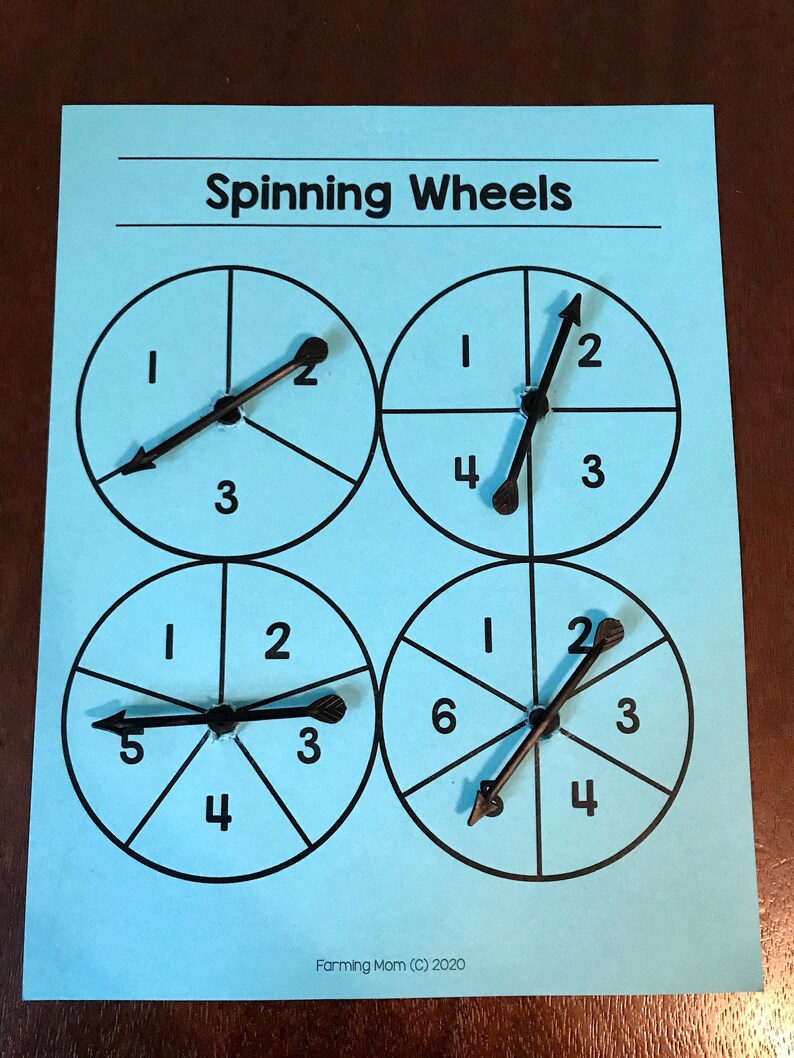Game Board Spinner Printable Bundle | Etsy
