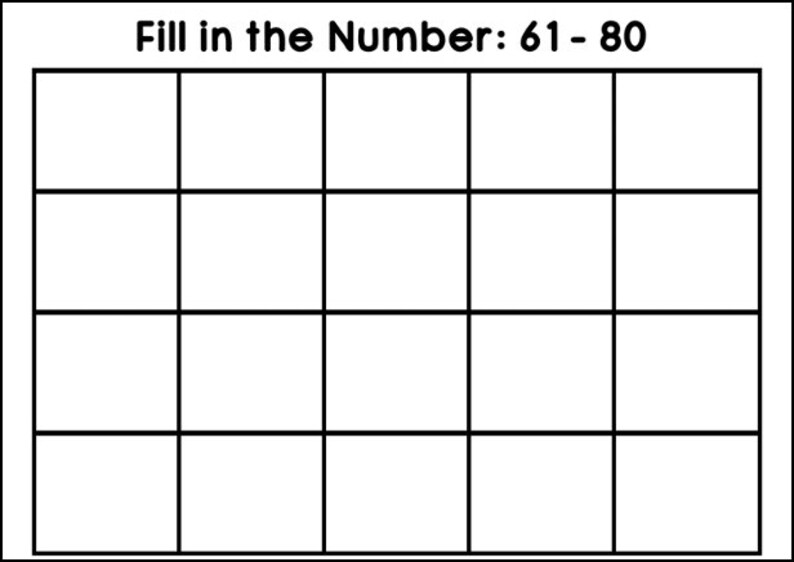 number chart 1 100 printable flash cards etsy