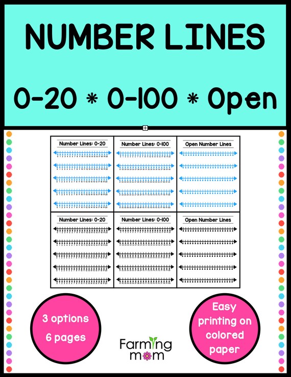 Open Number Line Template Free By Mercedes Hutchens Tpt Number Lines