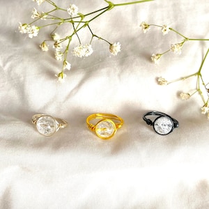 Natural Clear Quartz Wire Wrapped Ring, Gold and Silver, Natural Gemstone Healing Crystal Handmade Ring | Thin Band Design