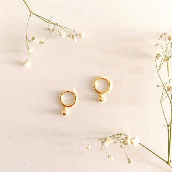 Orecchini A Cerchio Huggie In Argento Sterling 925, Placcati In - Foto 3