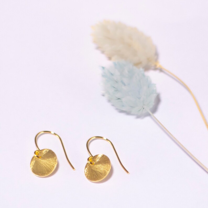 Earrings with gold-plated plate image 2