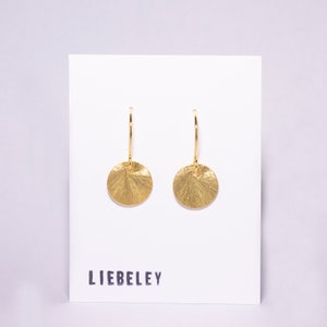 Earrings with gold-plated plate image 1