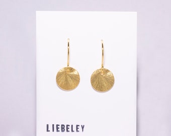 Earrings with gold-plated plate