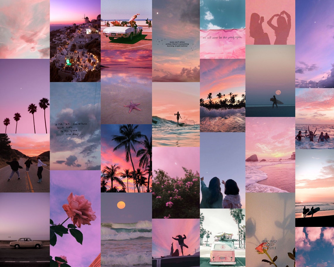 Sunset Wall Collage Kit Digital Download Golden Hour vrogue.co