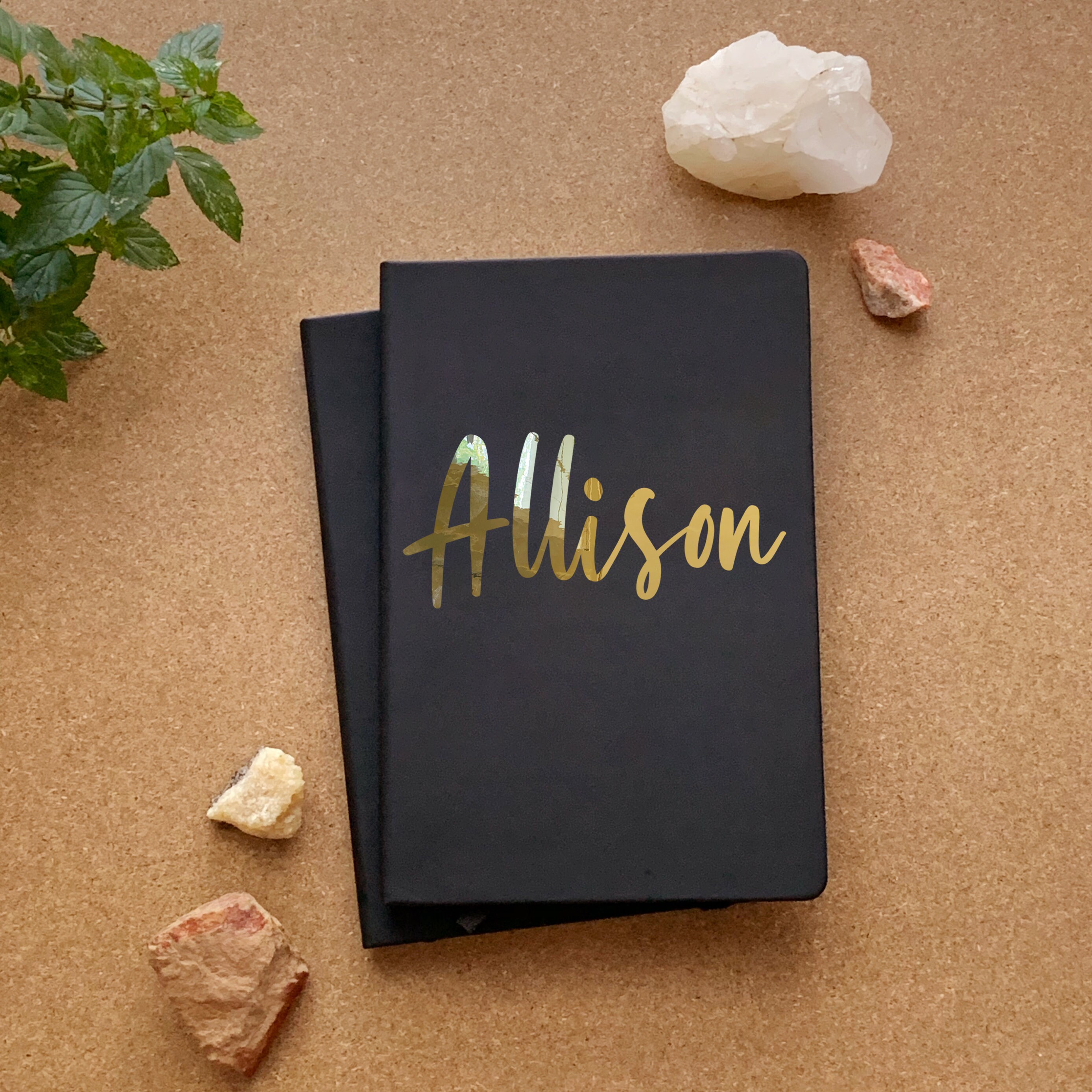 Personalized Gold Foil A5 Journal Notebook 5.7x8.4in Etsy