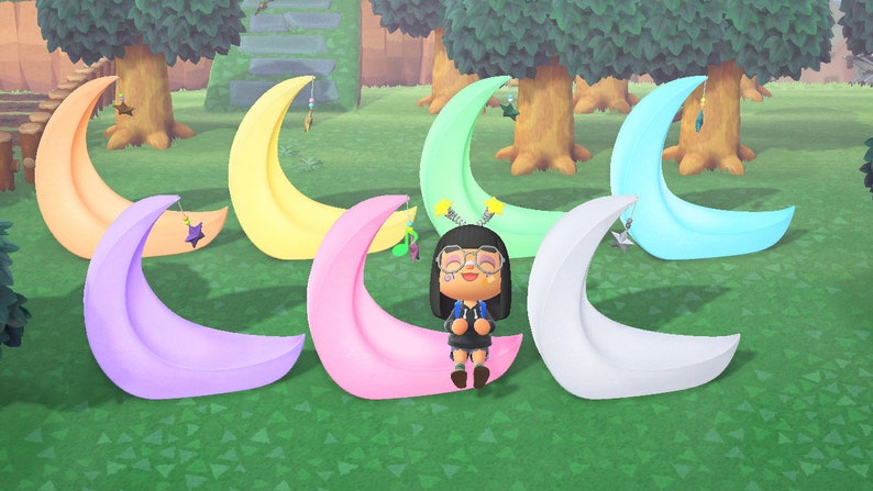 Animal Crossing Crescent Moon Chair Full set All 7 Celeste | Etsy