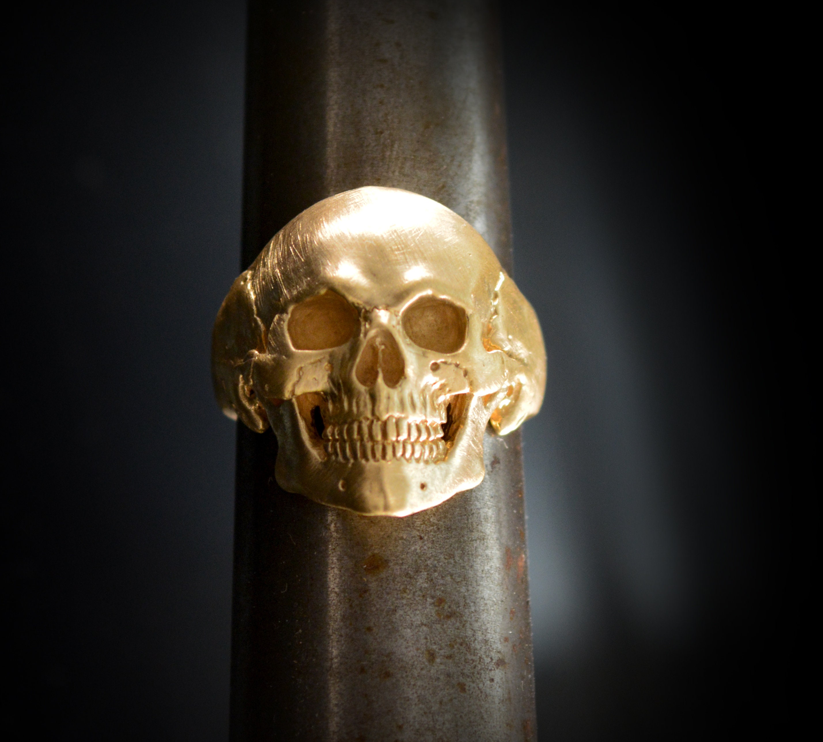 White Gold Skull Ring Etsy Singapore