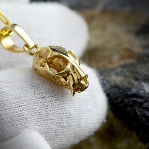 Handmade Solid Gold Tiger Skull Pendant - Perfect for Animal Lovers and Unique Gift Seekers