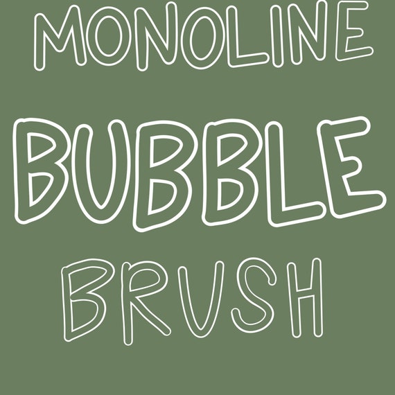Monoline Bubble Brush for Procreate Etsy