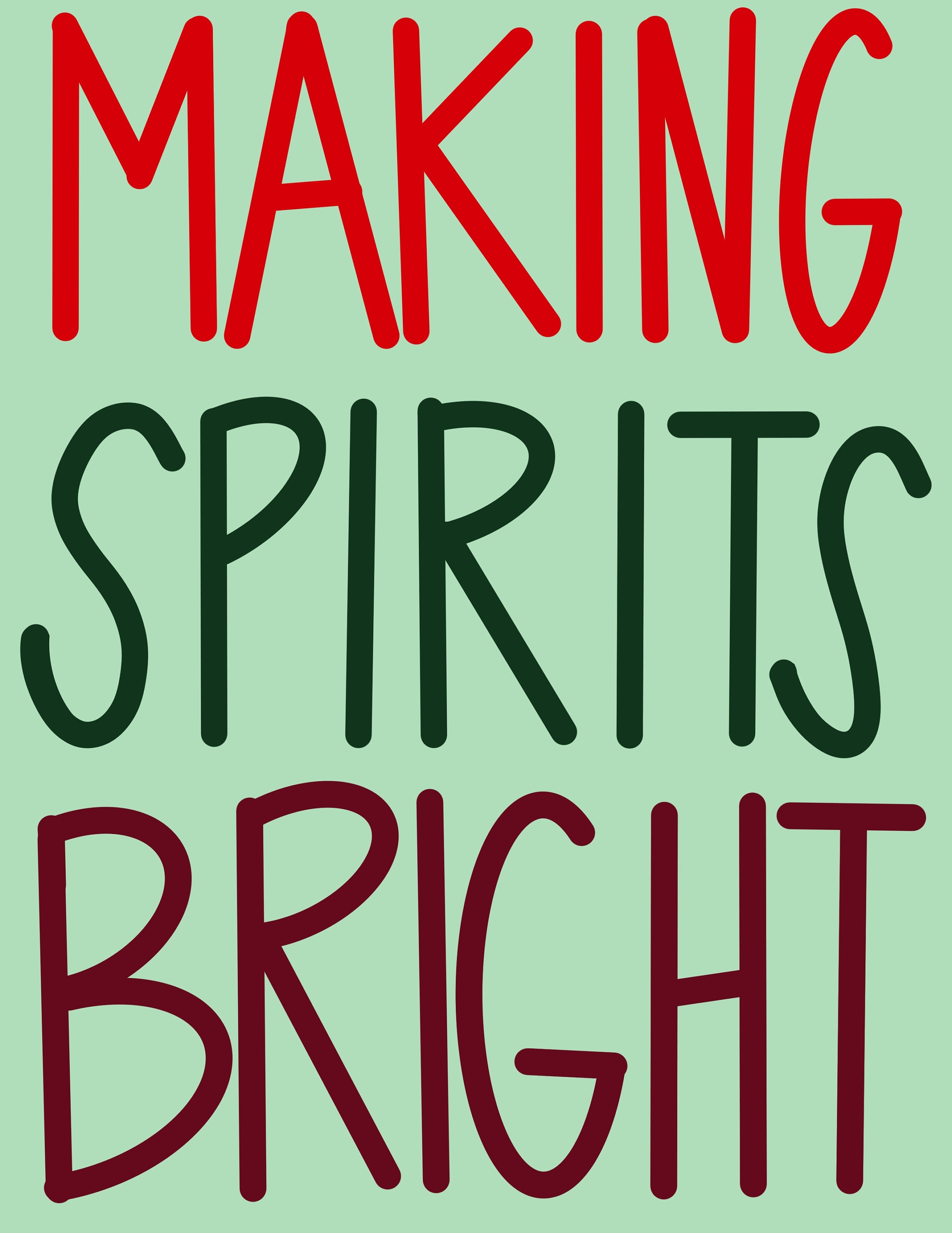Making Spirits Bright Print | Etsy