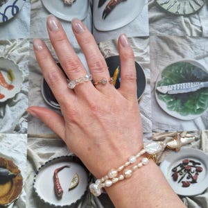 Handgemachte Kristall perlenring - Alessia