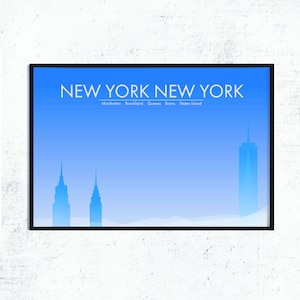 new york new york skyline downloadable poster